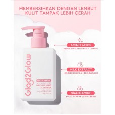 Glad2Glow Milk Amino Acid Gentle Cleanser facial wash 80gr